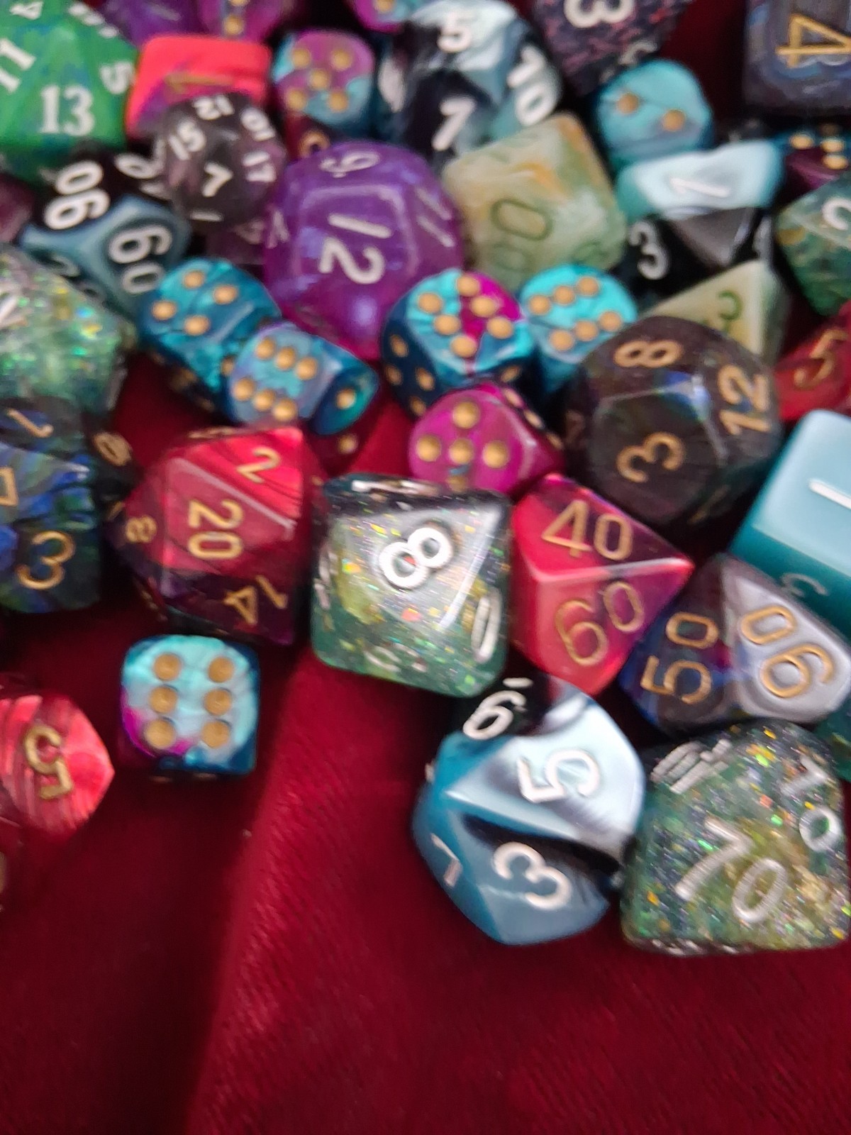 Random Game Dice lot, assorted dice and d&d dice