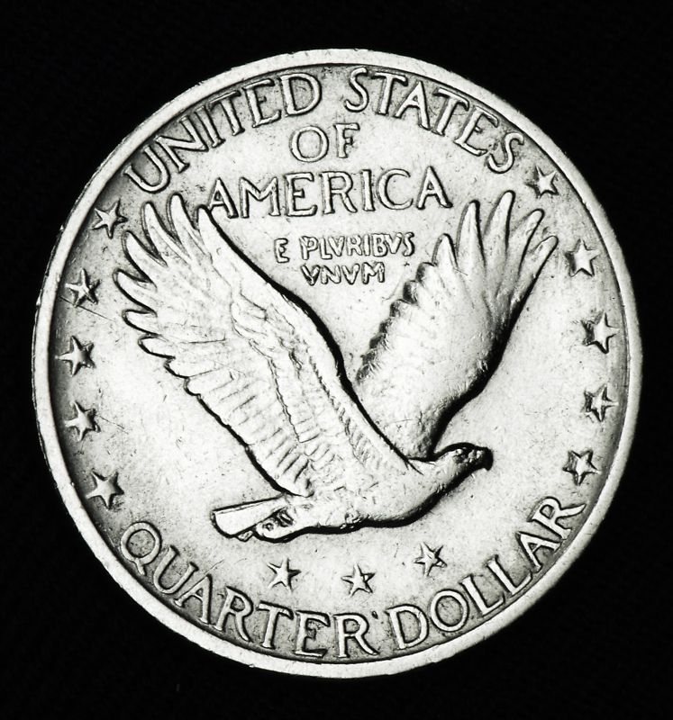 1925-p Standing Quarter. High Grade (Inventory A)