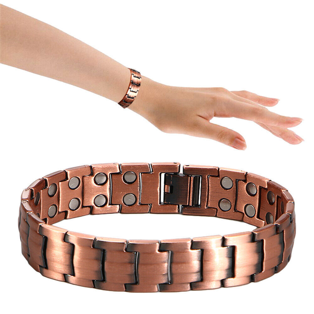 Men's Copper Magnetic Bracelet Solid Copper Bangle Adjustable Jewelry Gifts