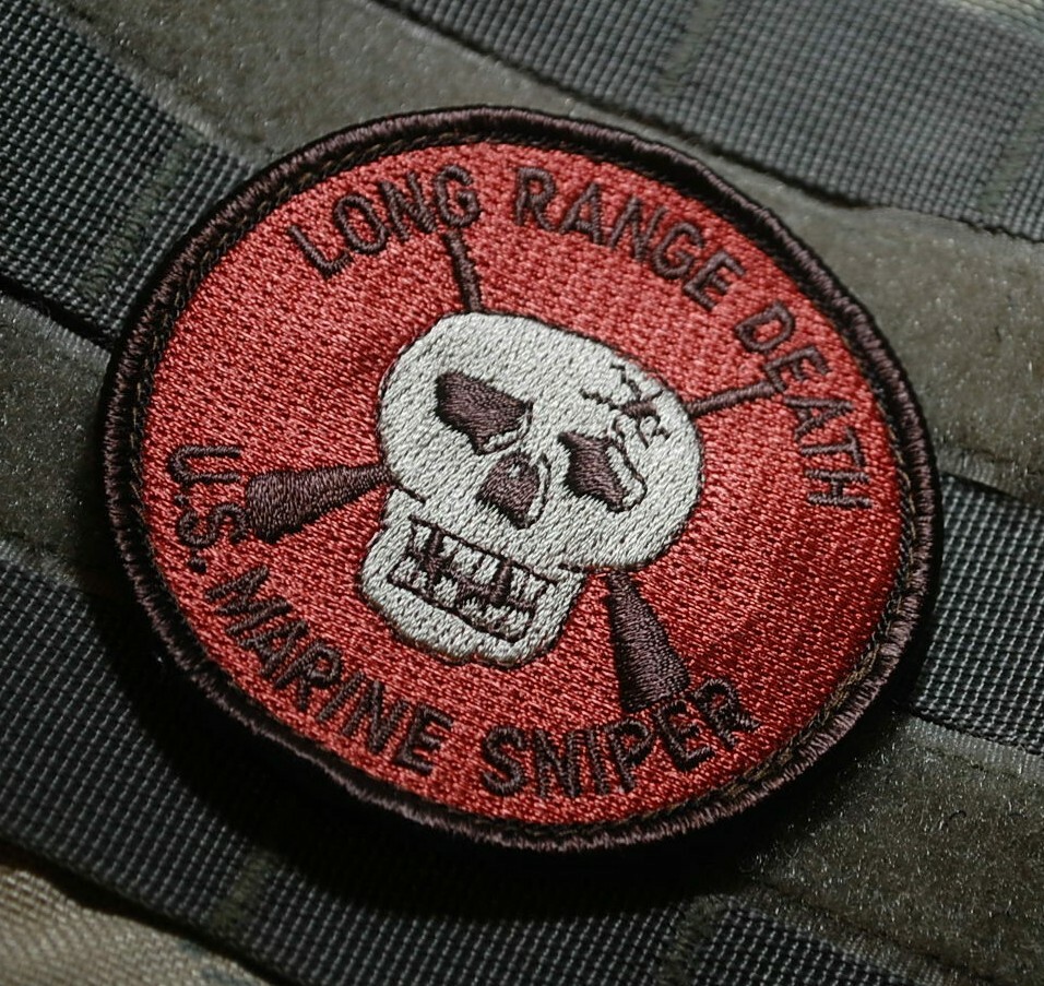 USMC MARSOC RAIDERS RECON GHOST vêlkrö OCP camo PATCH: Long Range Death Sniper