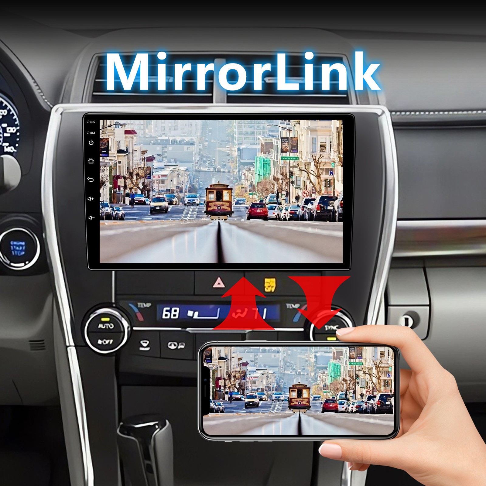 For 2015 2016 2017 Toyota Camry Radio GPS Stereo Car CarPlay&Android Auto 2+32G