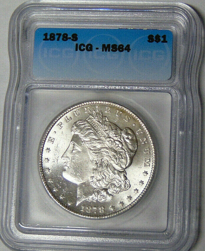 ICG MS64 1878-S Morgan Silver Dollar San Francisco Mint #2655621101