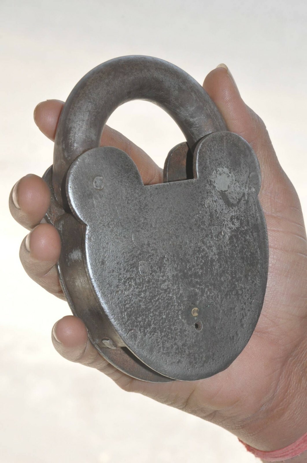 Vintage Iron Handcrafted Unique Shape Solid Iron Padlock