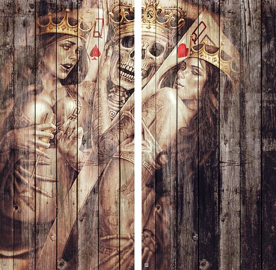 King and Two Queens Limited Edition Cornhole Board Decal Wrap FREE SQUEEGEE