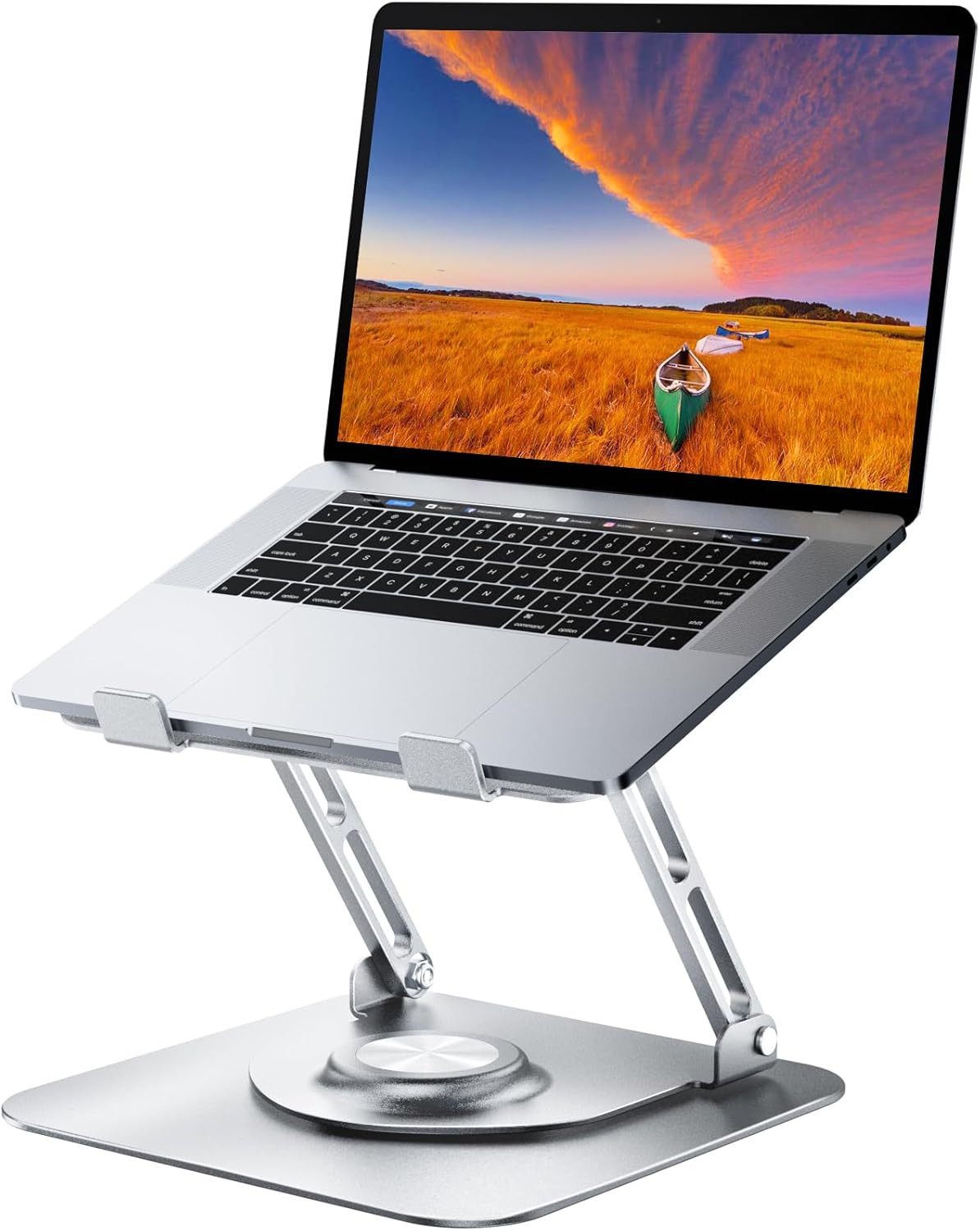 Laptop Stand for Desk, Adjustable Computer Stand w/ 360° Rotating Base-Ergonomic