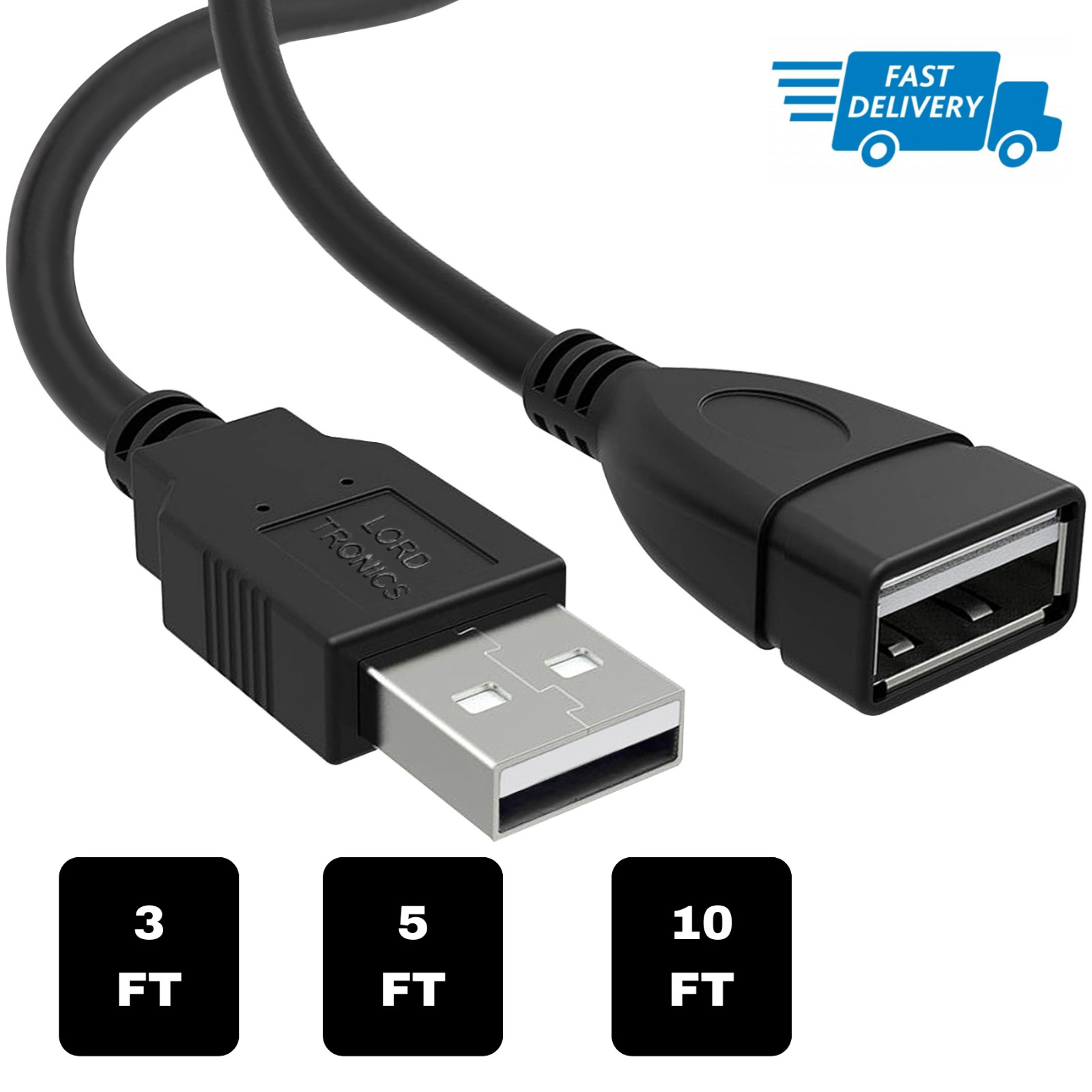 Lot of USB Extension Cord Type A Male to Female Data Transfer Cable 3FT 5FT 10FT