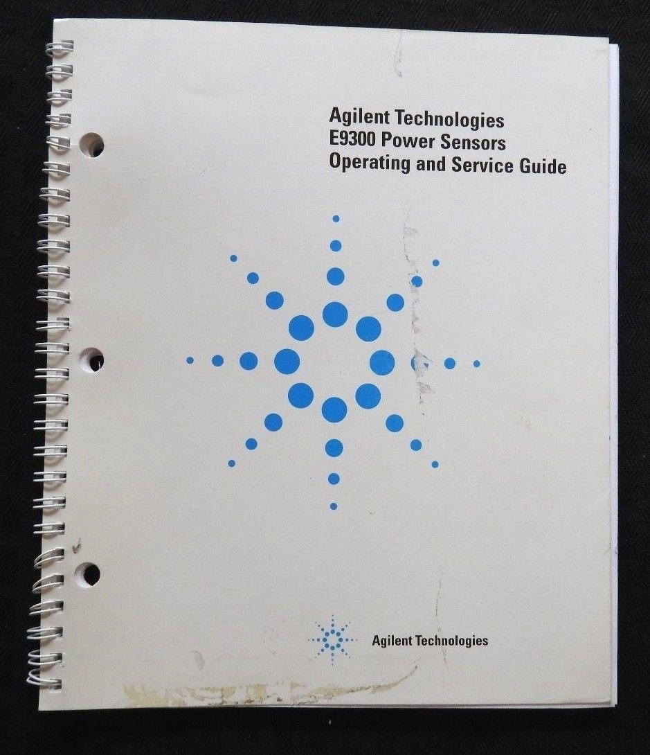 GENUINE HEWLETT PACKARD AGLIGENT E9300 POWER SENSORS SERVICE MANUAL GUIDE