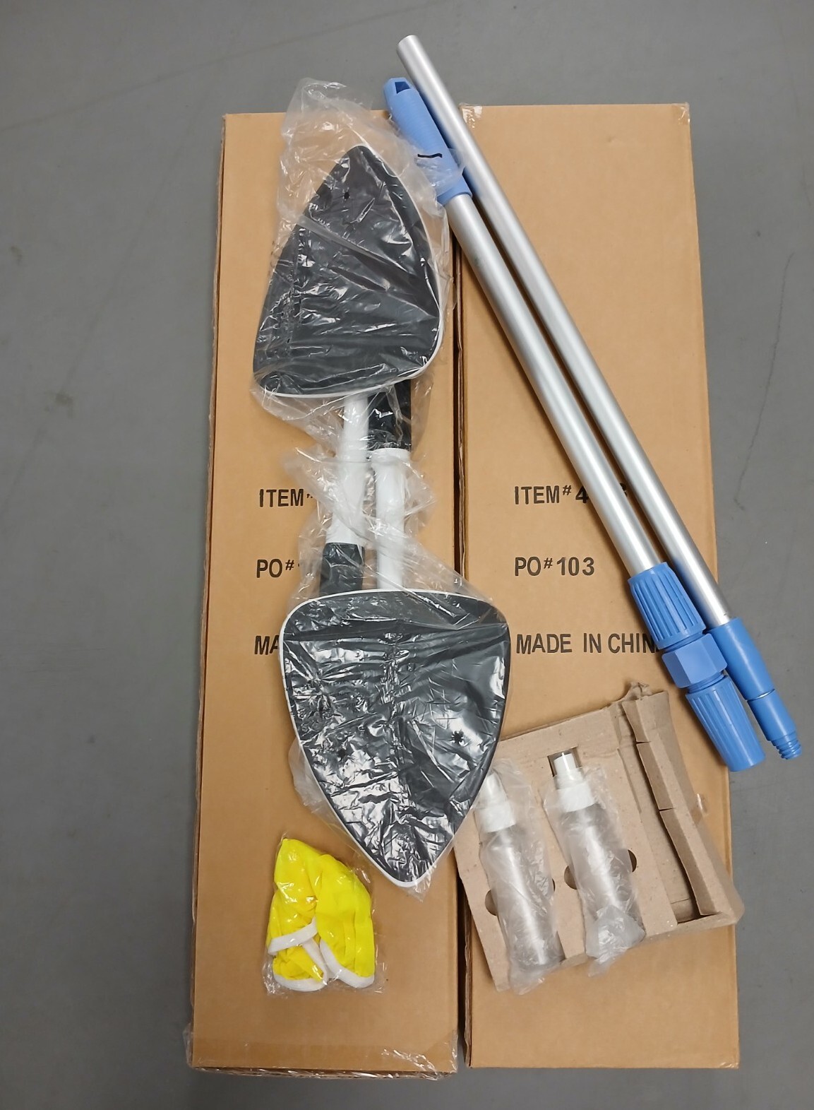 (Lot Of 2) Multiuse Cleaning Kit Extended Rod Handle Extends 80"