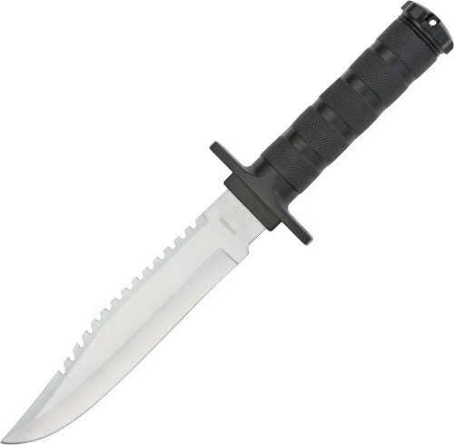 China Made Survival Knife Black Knife 210681-BK 12" overall. 6 3/4" stainless sa