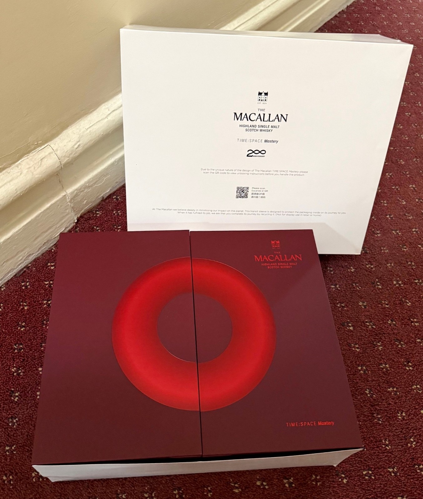 The Macallan Time Space Mastery 200th Anniversary, Empty Bottle + Box plus cover