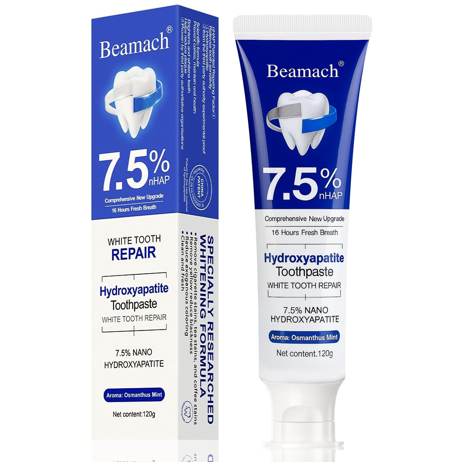 Beamach Hydroxyapatite Toothpaste - Fluoride-Free Nano 4.23 Fl Oz (Pack of 1)