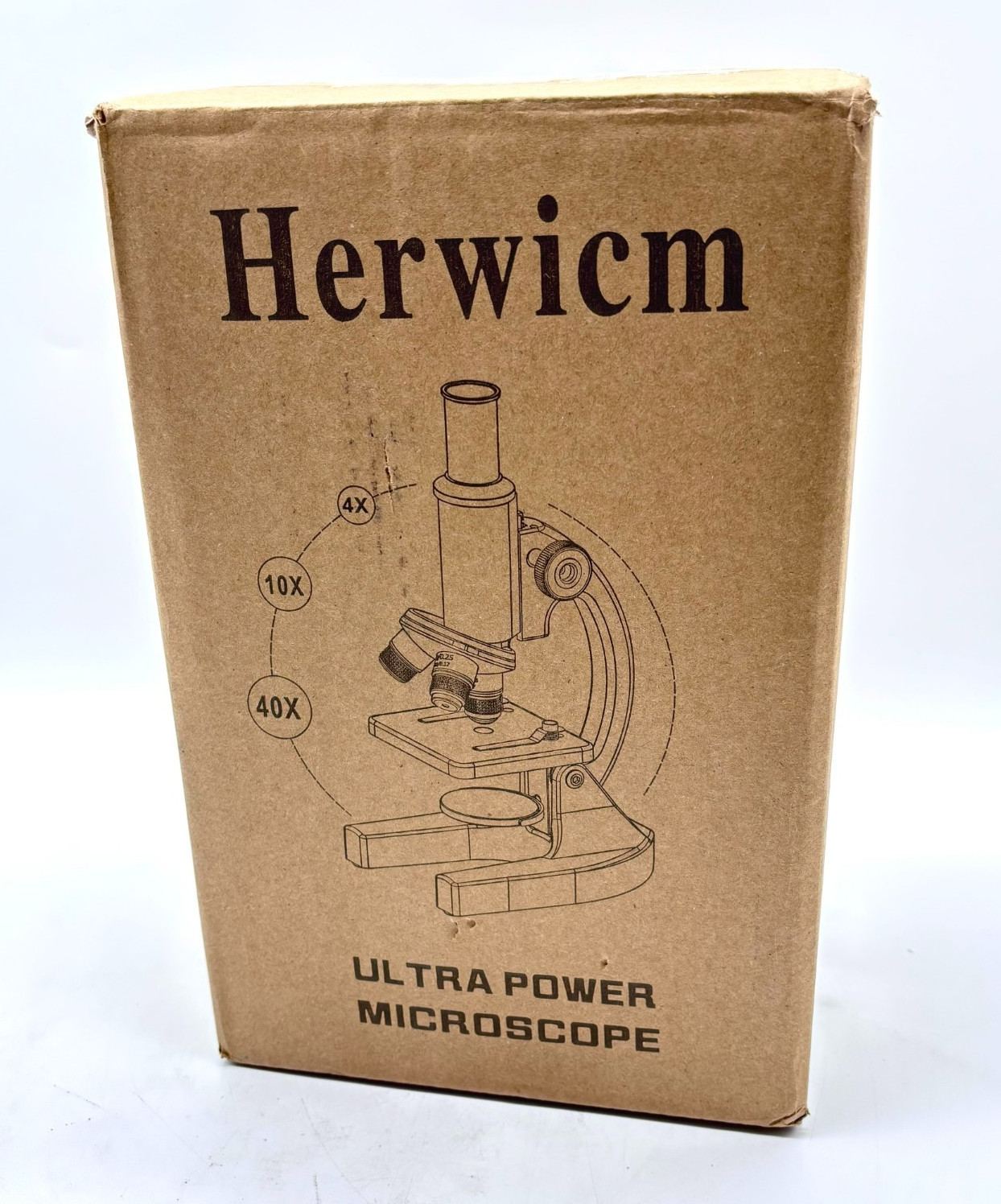 NEW Herwicm 2000X Ultra Power School Lab Microscope - White