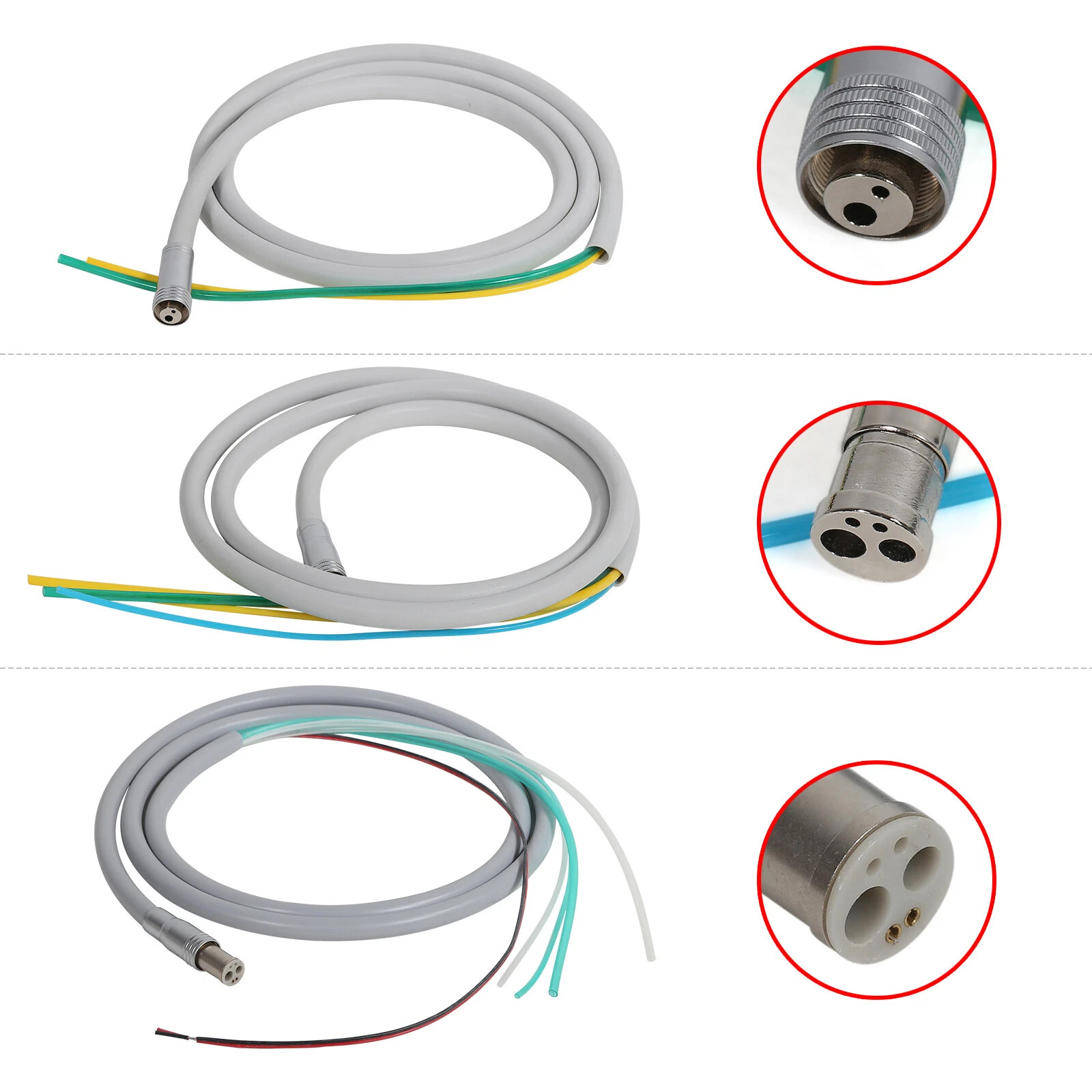Dental Silicone Tube Cable Hose Tubing 2/4 Hole dental Handpiece Tubing Cable