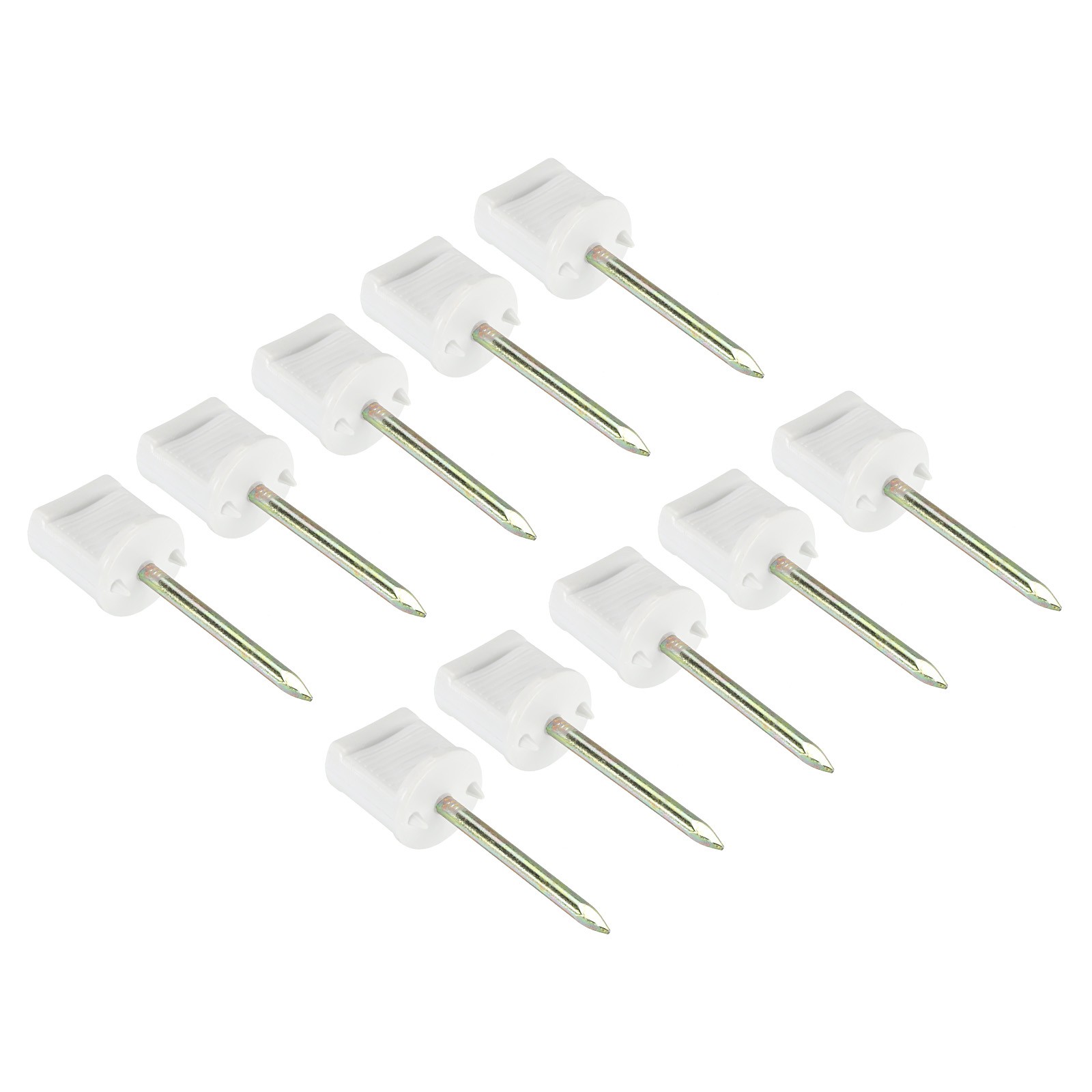 Archery Target Pins, 10 Pack Manganese Steel Alloy Nails Target Pin Fixed, White