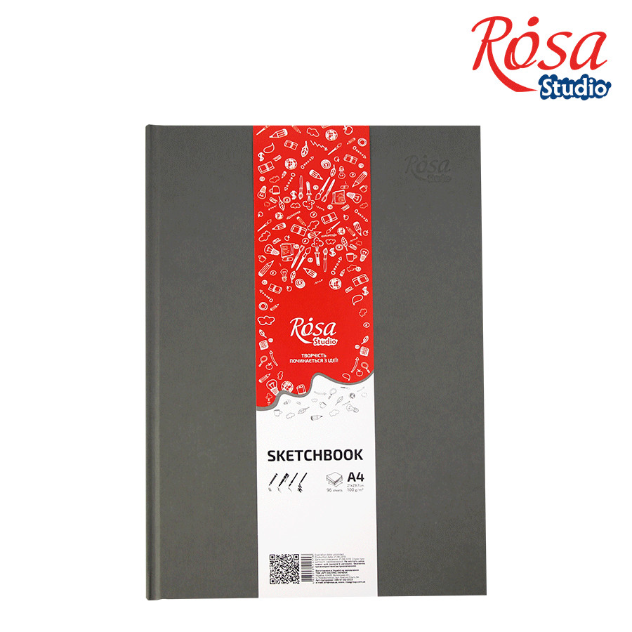 Rosa Studio Sketchbook A4 (8.27*11.69 inches). 8.68 lb/in. 96 page.