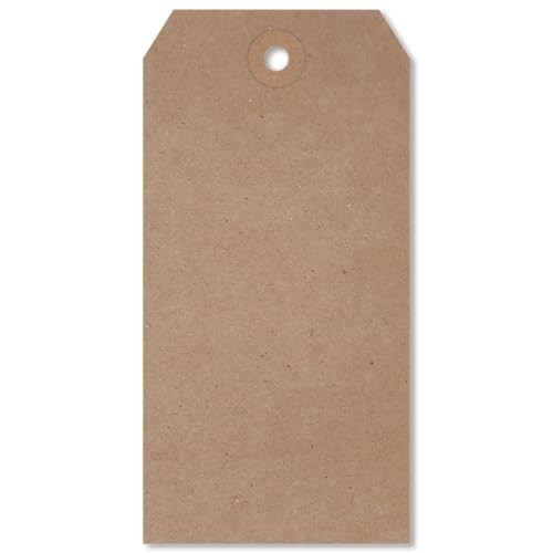 Brown Gift Tags - Pack of 1000, 4.75" 4 3/4 x 2 3/8 No Attachment - 1000 Tags