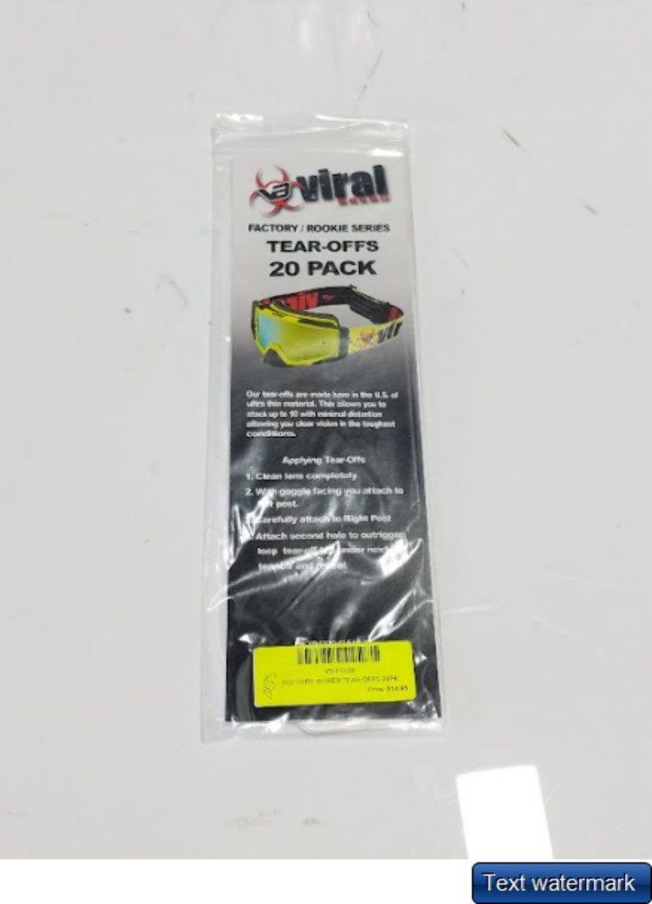 QTY 40 | Viral Brand Factory Series Tear Offs VB-TO-20 For Goggles