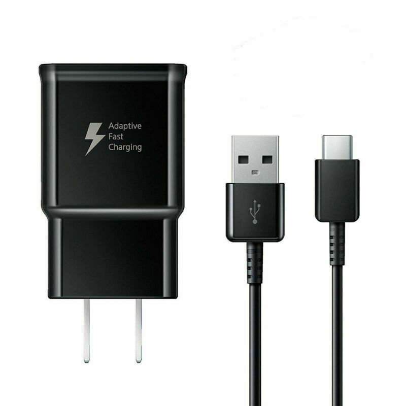 Samsung Original Super Fast Charger Travel Wall Charger USB & TypeC Cable Black