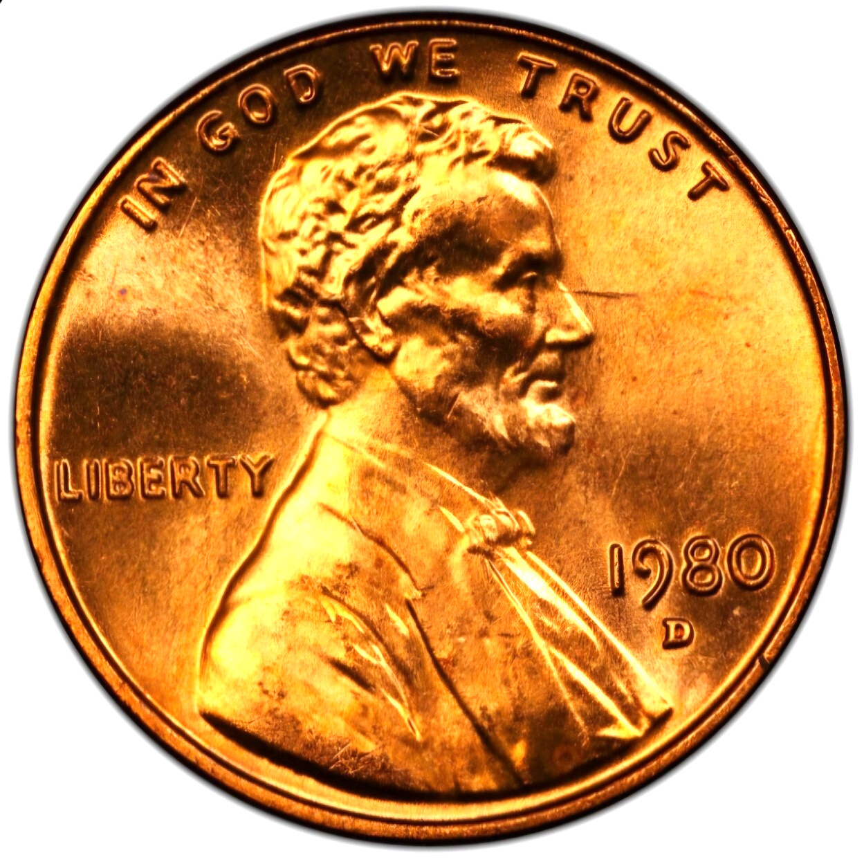 1980 D Memorial 🔥From OBW Bank Roll🔥BU Brilliant Uncirculated 1C