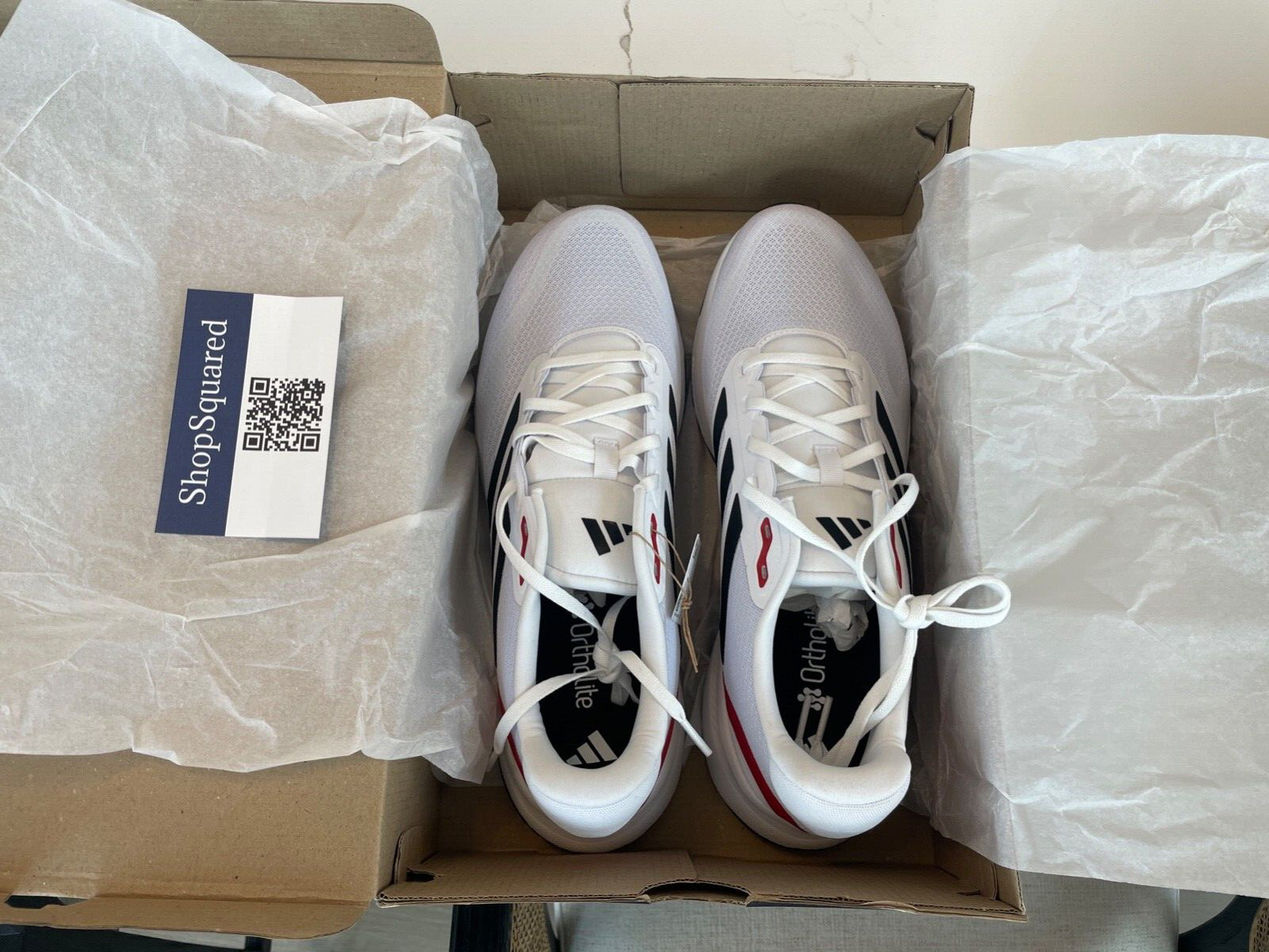 Adidas Runfalcon 5 Cloudform Running Shoes White Mens Size 12 New (IE8818)