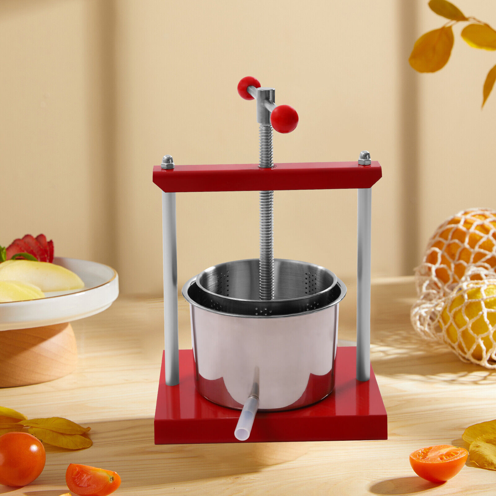 3L Fruit Wine Cider Press Apple Grapes Crusher Juice Maker Juicer Wine Making!