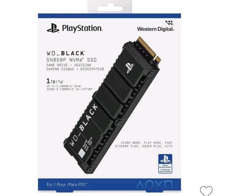 wd black playstation 5 2tb SN850P NVMe SSD