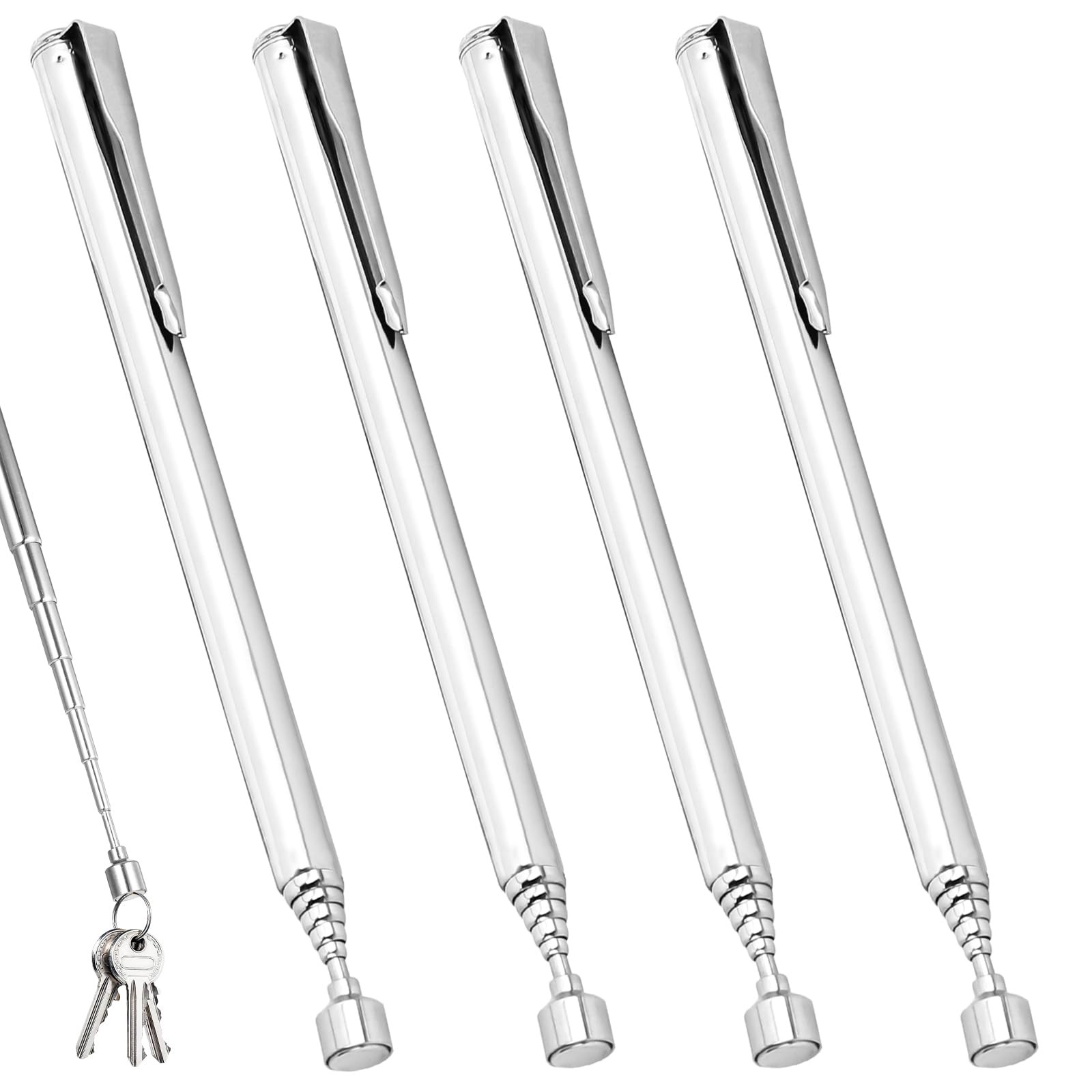 4 Pack Magnetic Pickup Tool Telescoping Extendable Grabber Stick for Mechanics