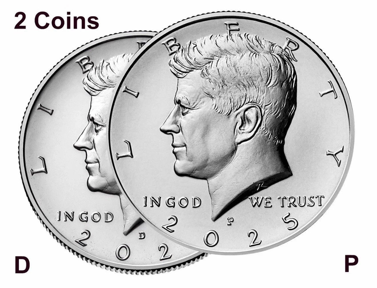2025 P&D Kennedy Half Dollar 2 Coin Set Uncirculated US Mint