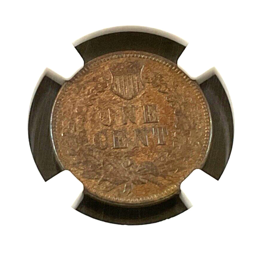 1876 Indian Head Cent - NGC AU Details - lightly cleaned.