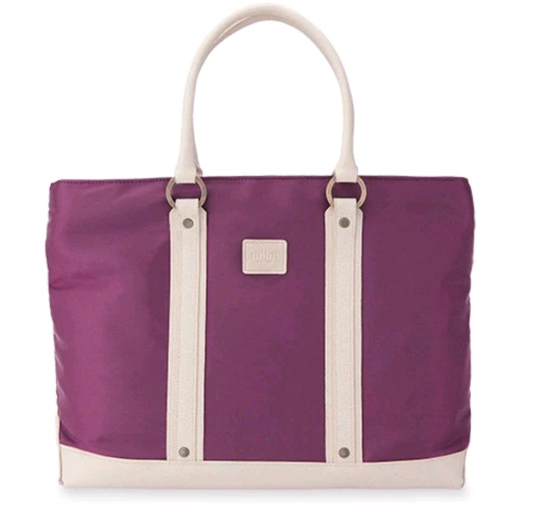 NWT Miim Bliss Water-repellent Shoulder Tote Bag (Violet) for 15 Inch Laptops