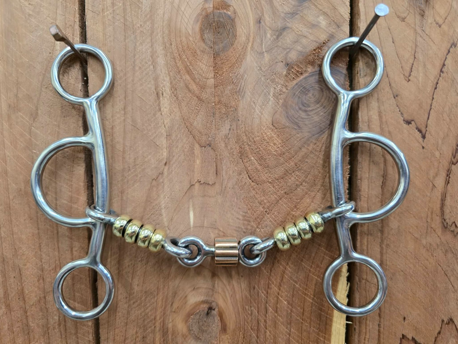 Medium Lifter Beaded Gag with Cricket 6" Shanks Barrel Bit