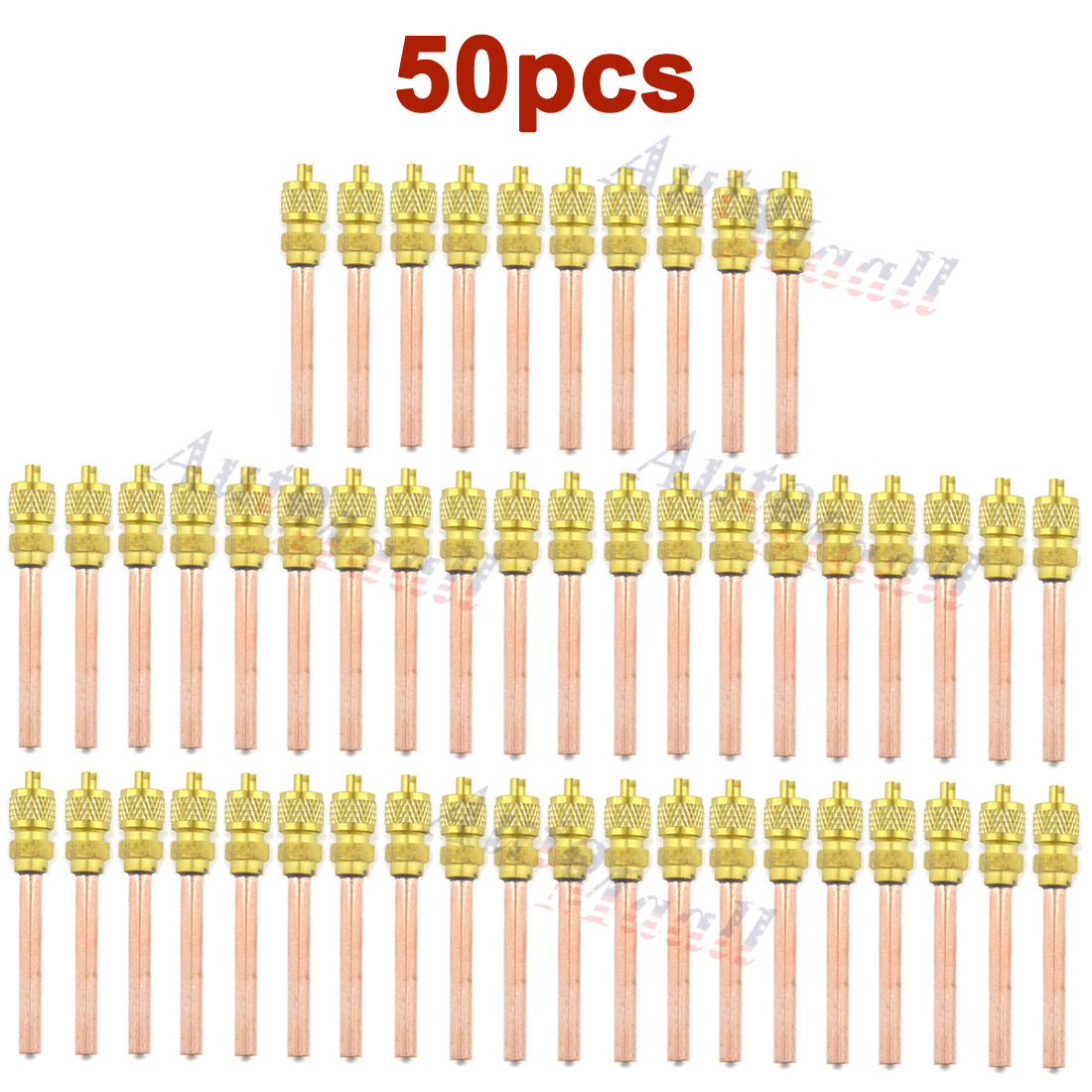 Qty 50 Compressor Access Valves 1/4" 1/4" 2.75" A/C Refrigeration HVAC Valves