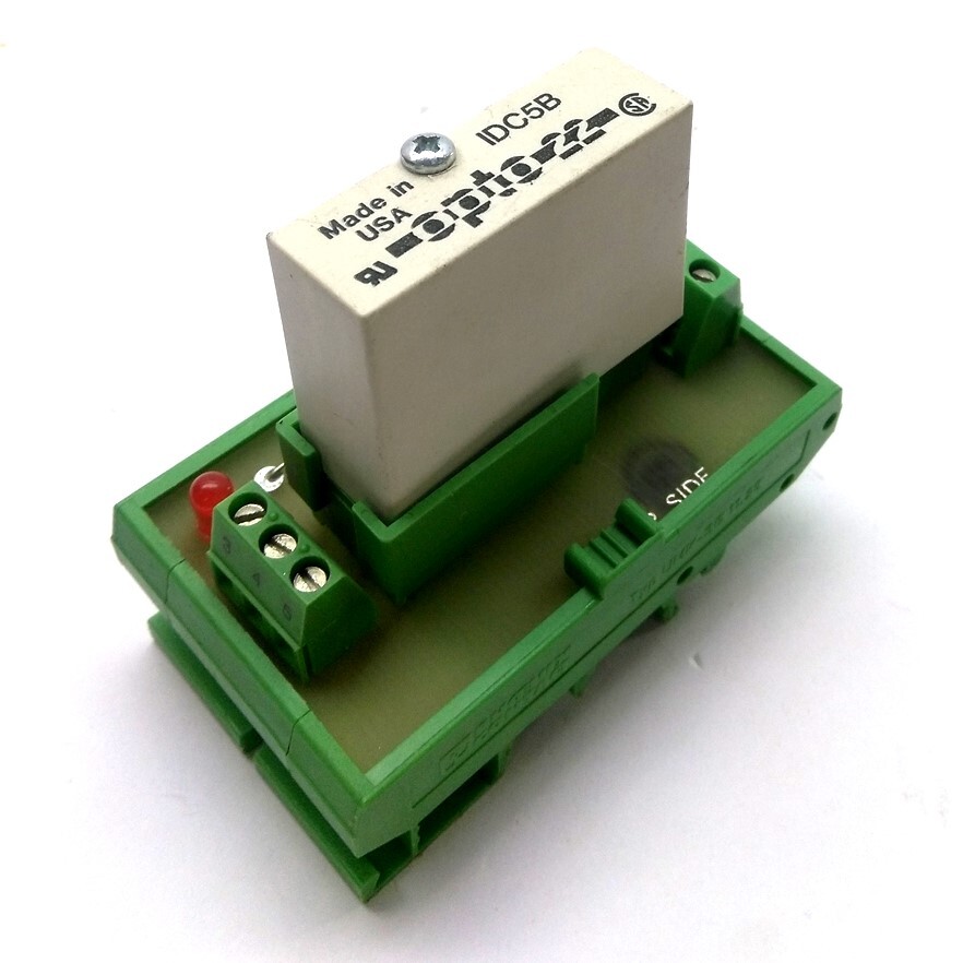 Pheonix Contact ESC-1 Relay Base Module, DIN Rail, LED, w/ Opto22 IDC5B Relay