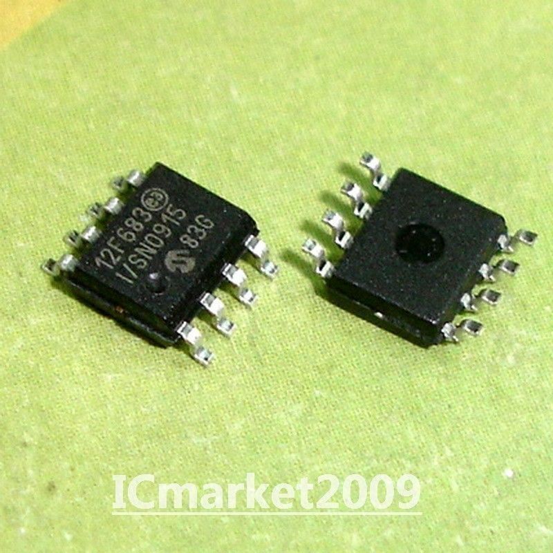 10 PCS PIC12F683-I/SN SOP-8 12F683 I/SN Flash-Based 8-BitCMOS Microcontrollers