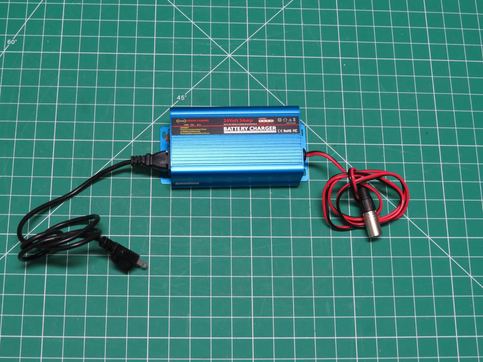 OEM Unocho Automatic Battery Charger EPA 150-24 5A 24V AGM GEL VRLA SLA 3-Pin XL