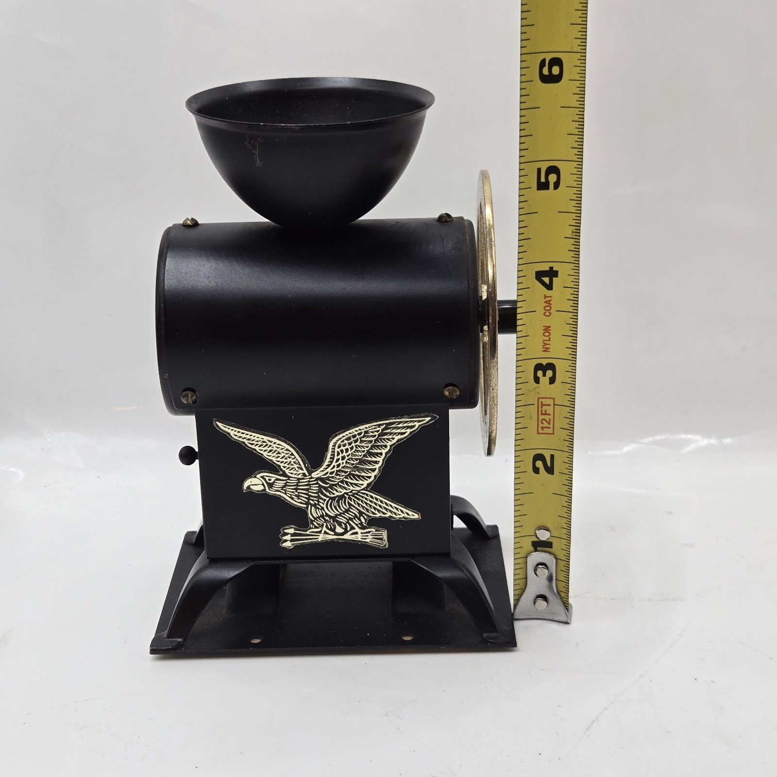 VTG Retro Metal Black Golden Eagle/ Antique Style Desktop Pencil Sharpener Tilso