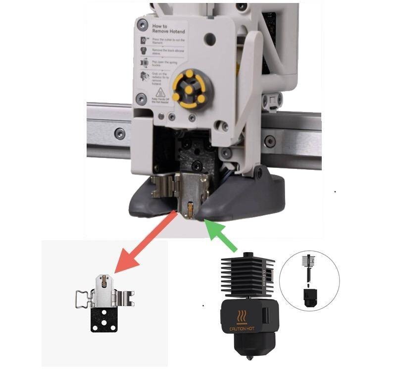 Hotend Kit For Bambu Lab A1/A1 mini Hotend Heating Assembly Hotend Replacement