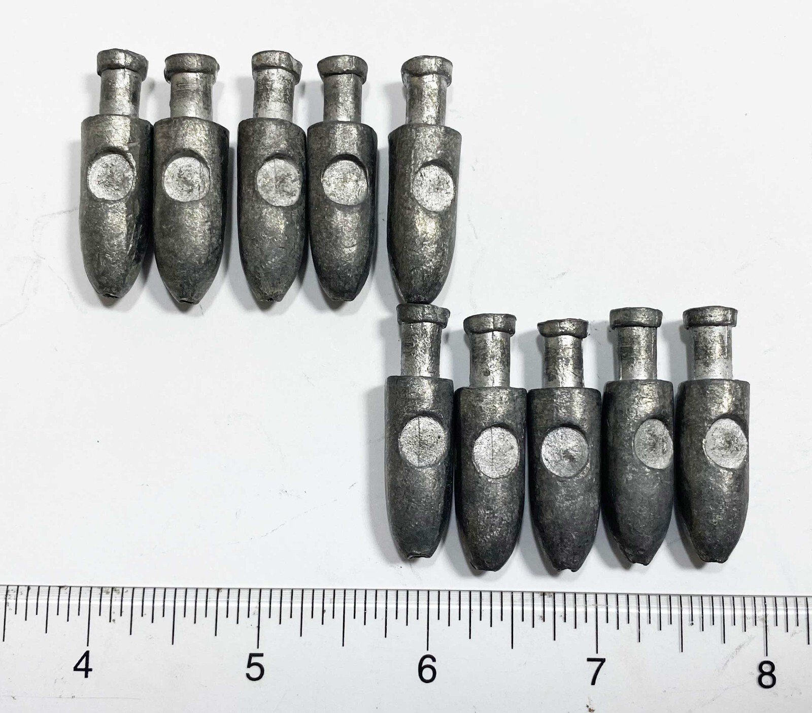 Bullet Lead Sea Witch Lure Heads Unpainted 23 gram Package of 10 for Fishing