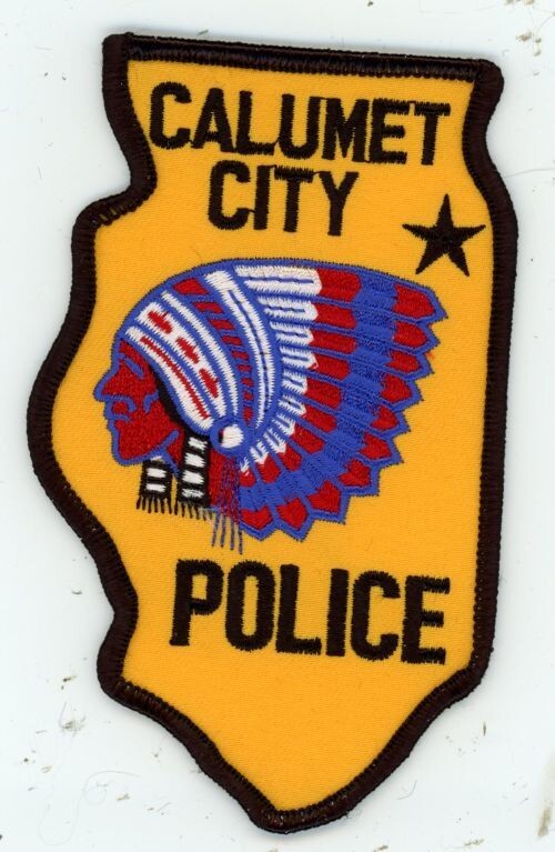 ILLINOIS IL CALUMET CITY POLICE NICE STATE SHAPED SHOULDER PATCH SHERIFF