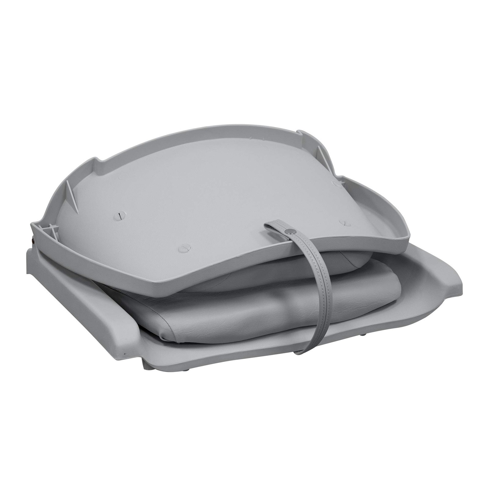8WD139LS-717 Molded Fishing Boat Seat with Marine Grade Cushion Pads, Grey Sh...