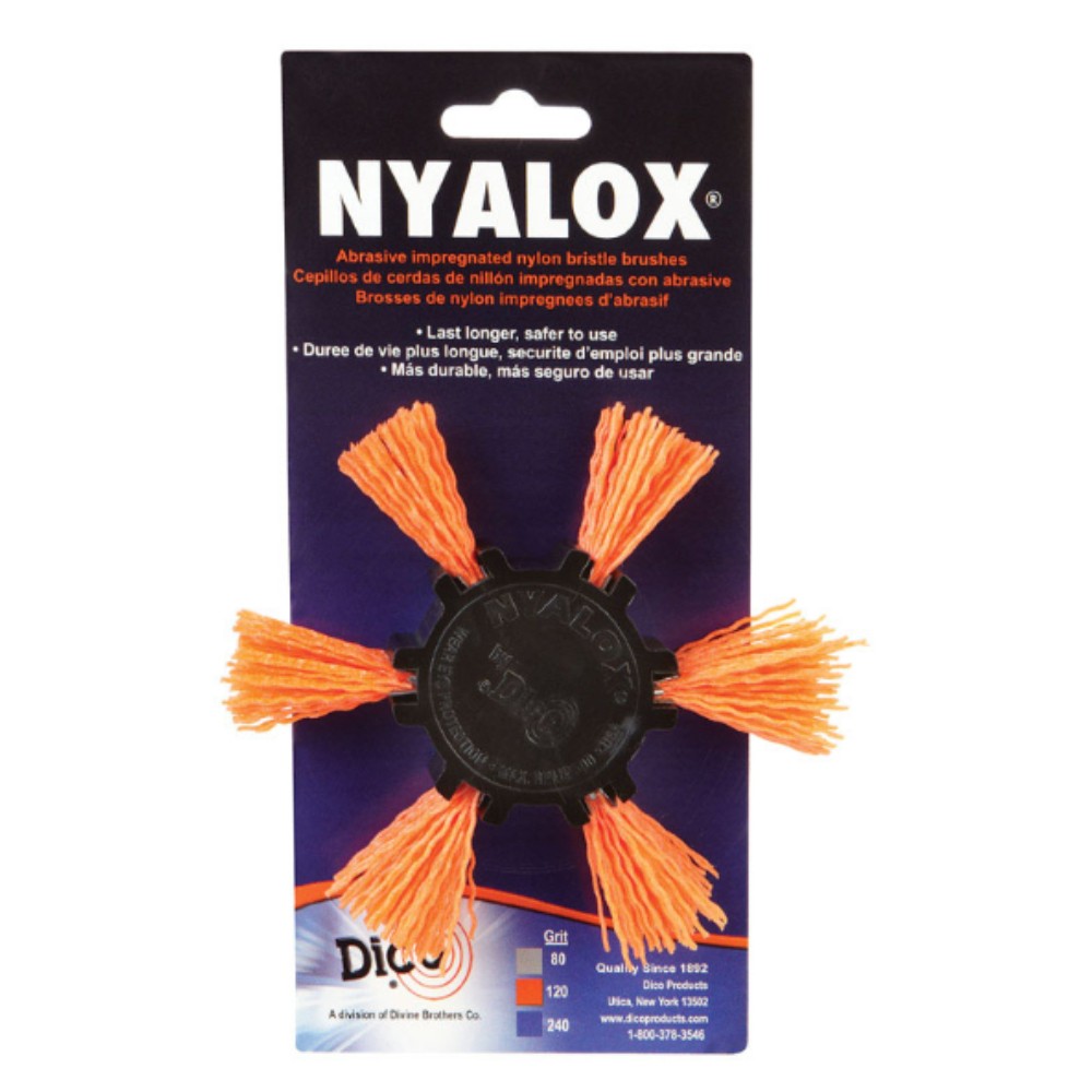 Dico 541-782-4 Orange Nyalox Flap Brush for Hard Metal 4 in.