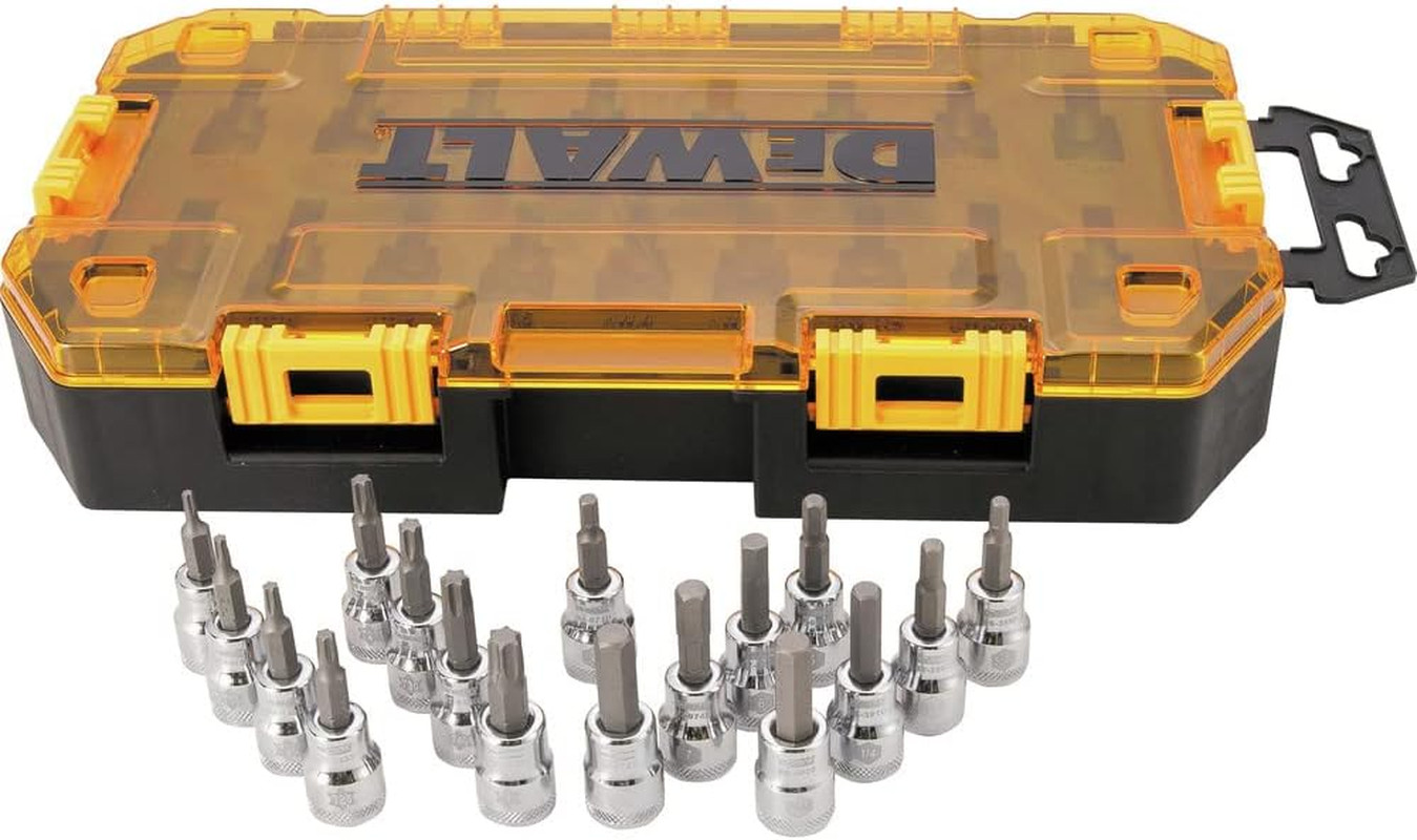 DEWALT Drive Bit Socket Set, 3/8" Drive, Sae/Metric, 17-Piece (DWMT73806)