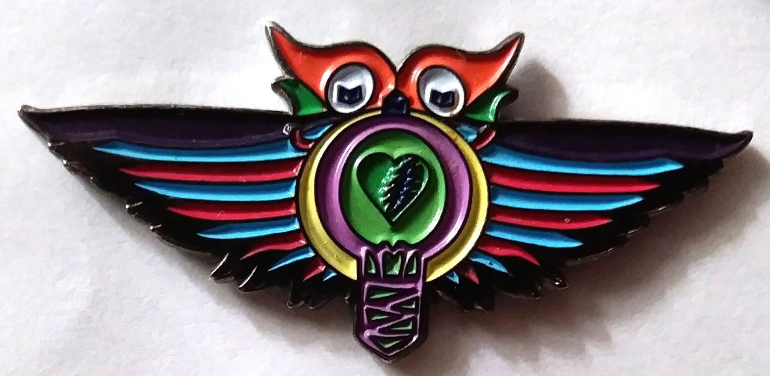 Grateful Dead Wings PIN Vintage Owl Heart Bob Weir Furthur Company Ratdog Rare