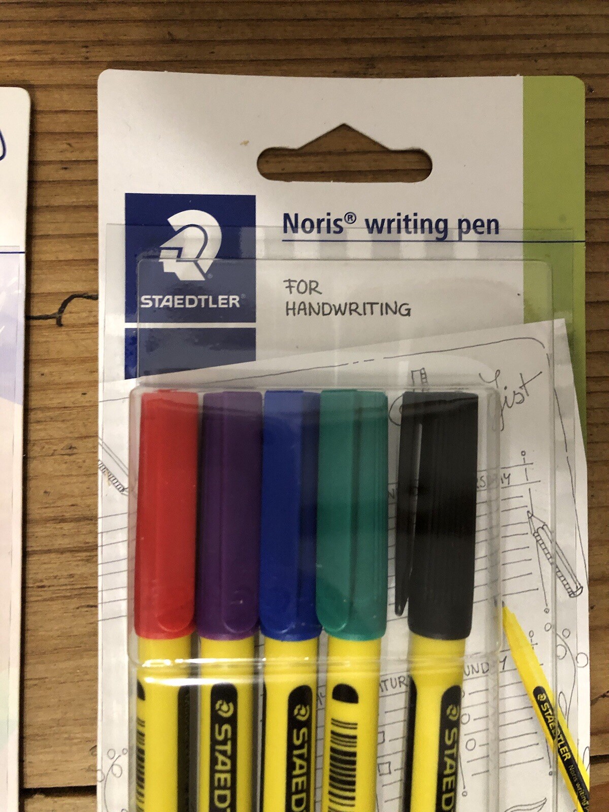 New Staedtler Noris HB Pastel Graphite Pencil Pack of 6 & Writing Pens mix 0.6mm