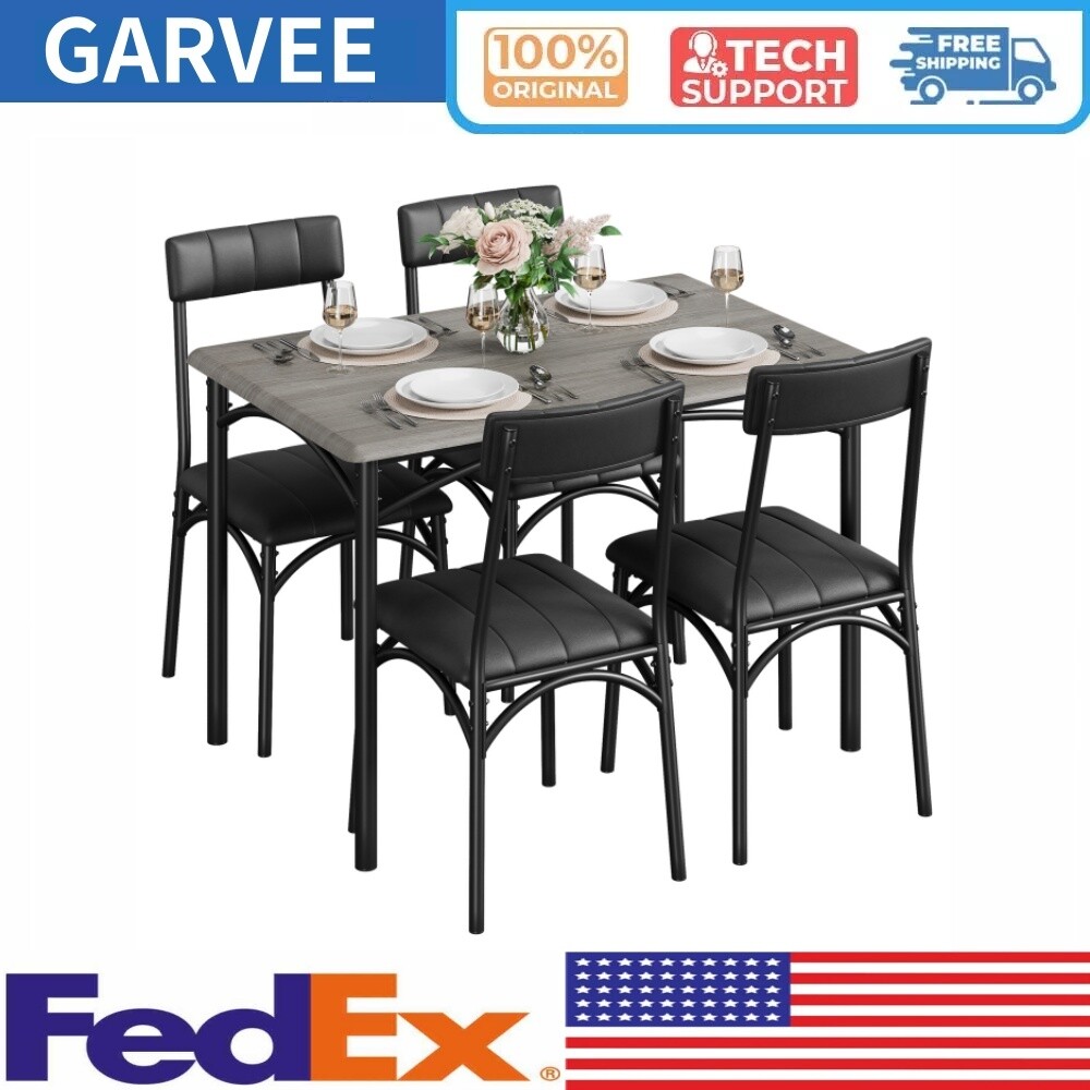Kitchen Dining Room Table Set for 4 with Chairs Dining Table with Chairs 5 Pie