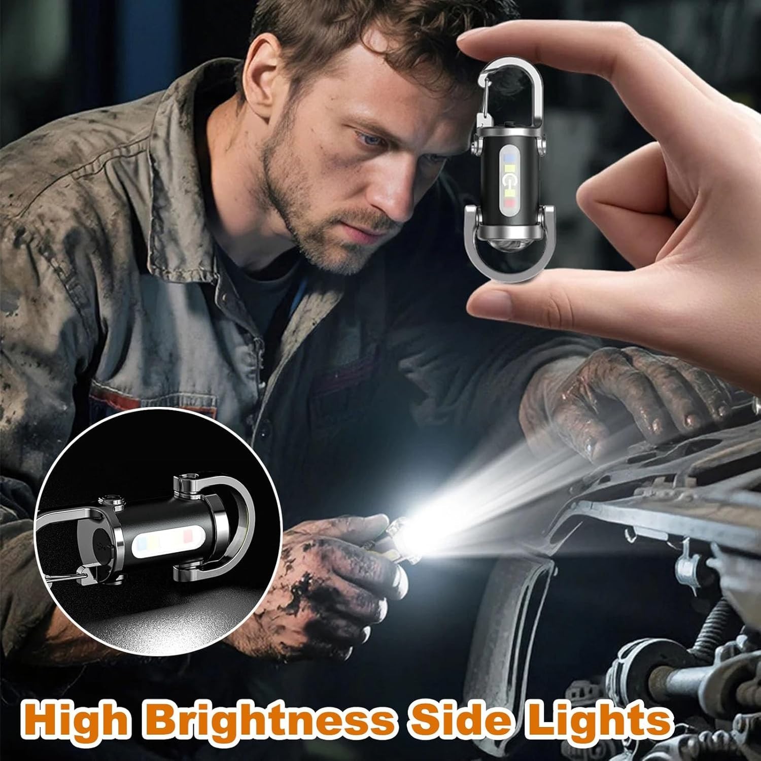 Portable LED Flashlight Rechargeable Pocket Mini Keychain Camping Flashlights US