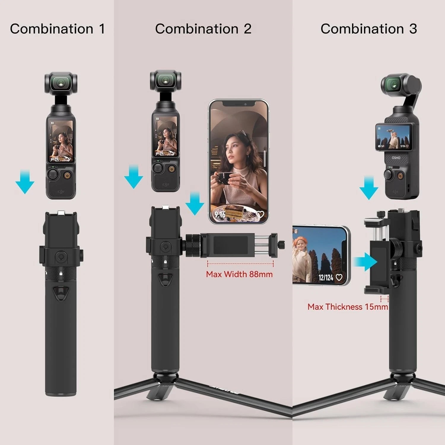 Portable Osmo Pocket 3 Power Stick with Tripod^-~"