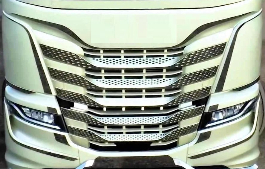 Set of Front Grill Stainless Steel Mirror Polished Decor for Iveco S-Way truck