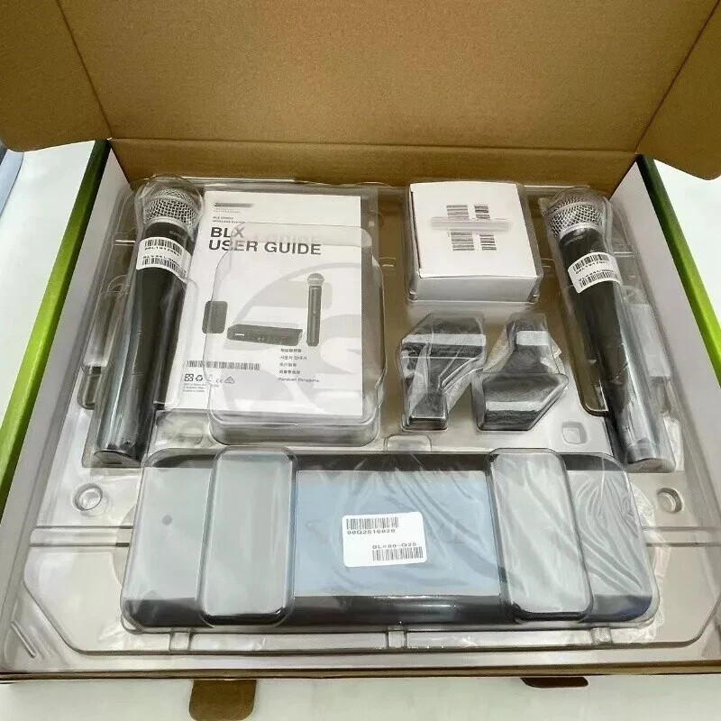 NEW Shure BLX288/PG58 Handheld Wireless Microphone System with 2 Microphone US