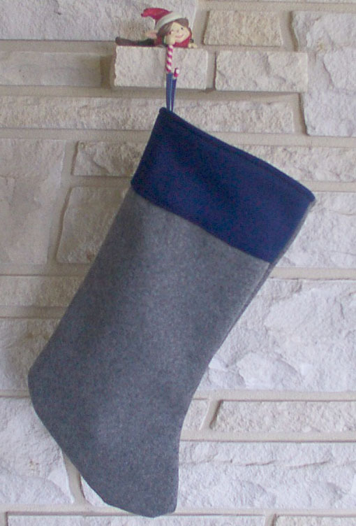 Confederate Infanrty Christmas Stocking, Gray/French Blue